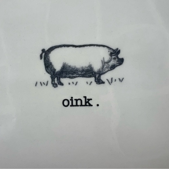 Rae Dunn Farmline Farmhouse Serving Platter Steer Chicken Pig Moo Cluck Oink GUC - Picture 6 of 9